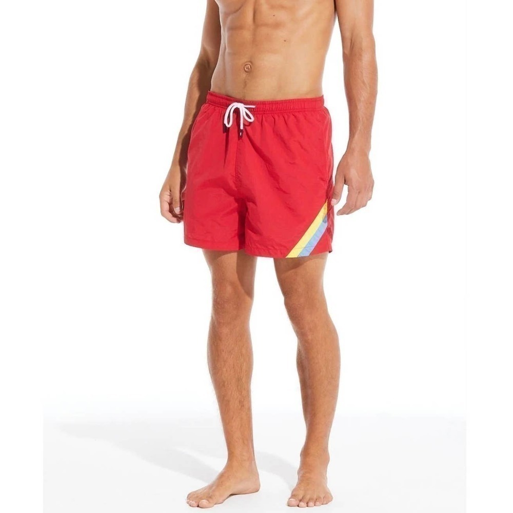 Solid & Striped XXL $135 Classic Swim Trunk Cherry Red NWOT 4" Inseam